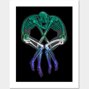 Gay Flag Skeleton Love Posters and Art